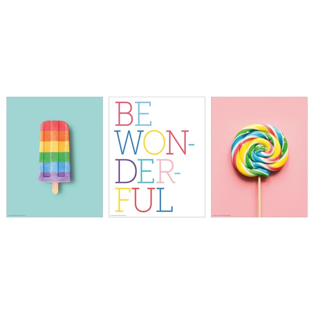 Ikea BILD Poster, wonderful rainbow, 7¾×9¾" BRAND NEW (3-Pack)
